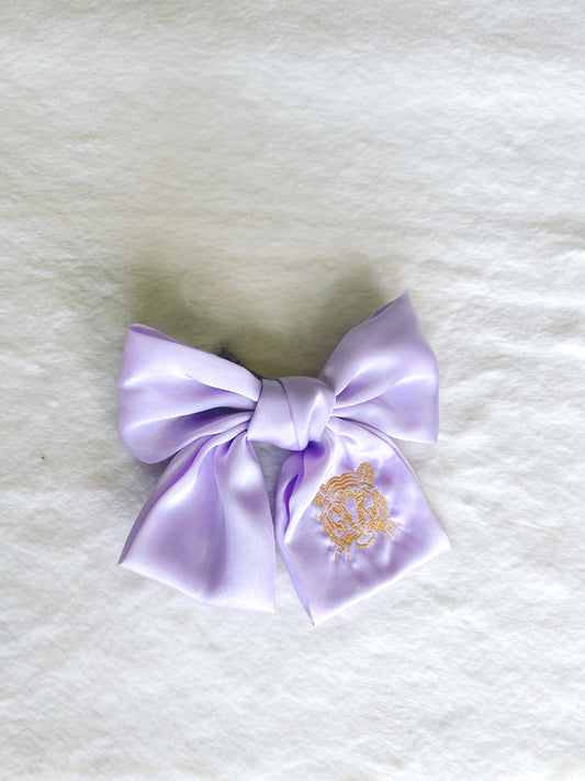 Savanna Satin Bow with Tiger