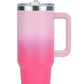 30oz Pink Faded Ombre Handled Tumbler
