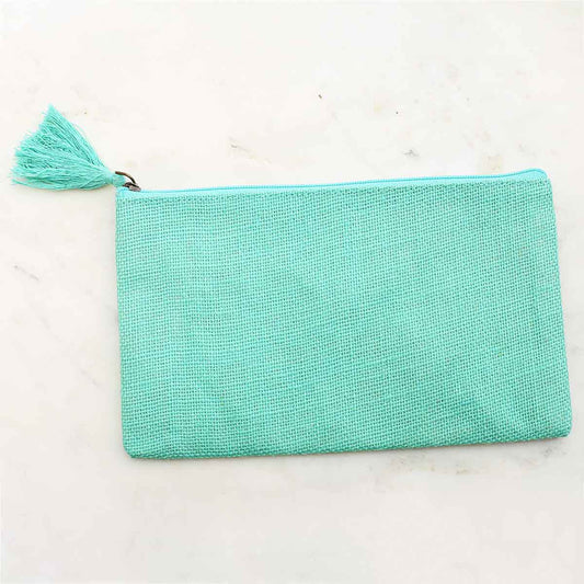 Jute Cosmetic Bag Mint