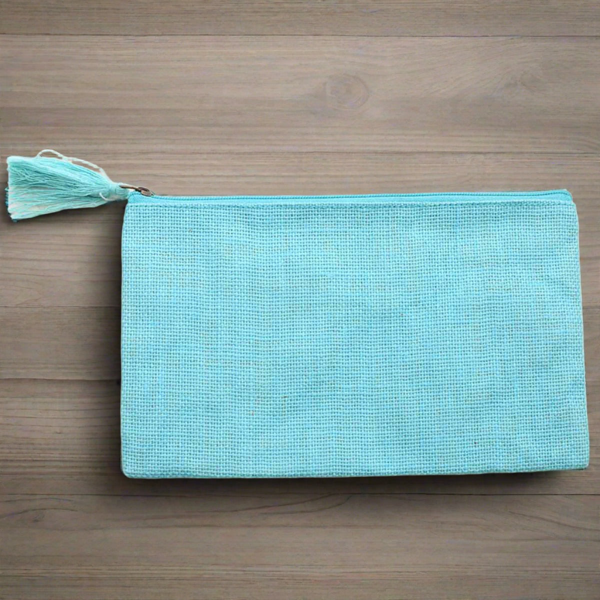 Jute Cosmetic Bag Aruba Blue