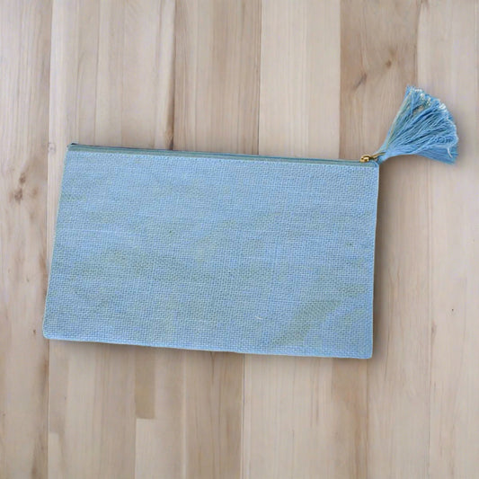 Jute Cosmetic Bag Palace Blue