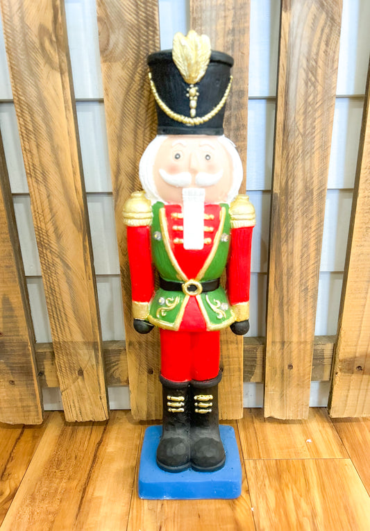 Medium Red and Green Nutcracker Blue Base