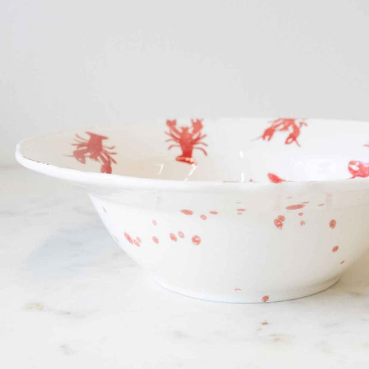 Watercolor Crawfish Serving Bowl