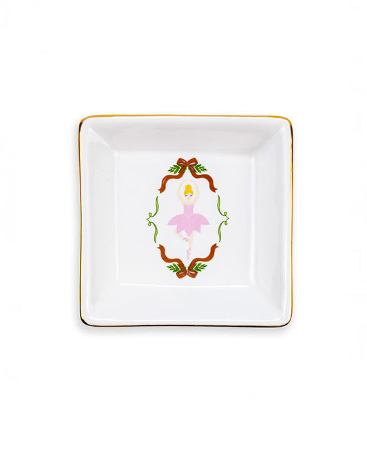 Ballerina Trinket Dish- Christmas