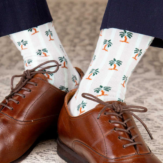 Men's Palm Tree Crew Socks