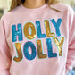 Holly Jolly Sweatshirt- Pink