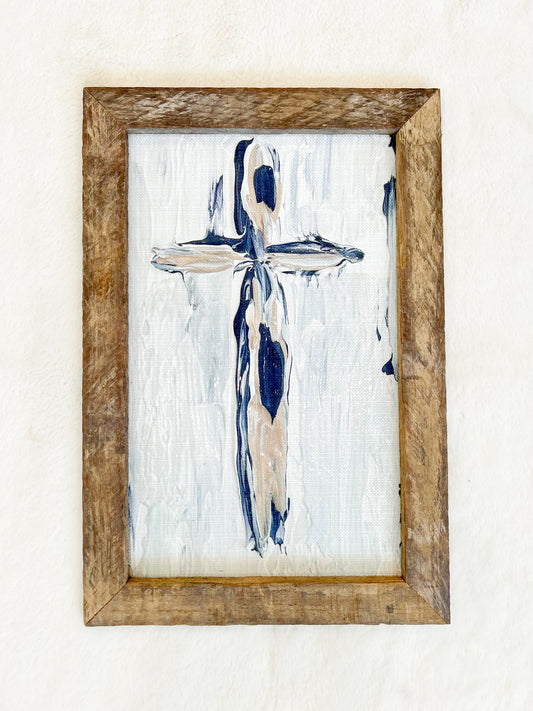 GA Navy Cross 12x18 Framed Art