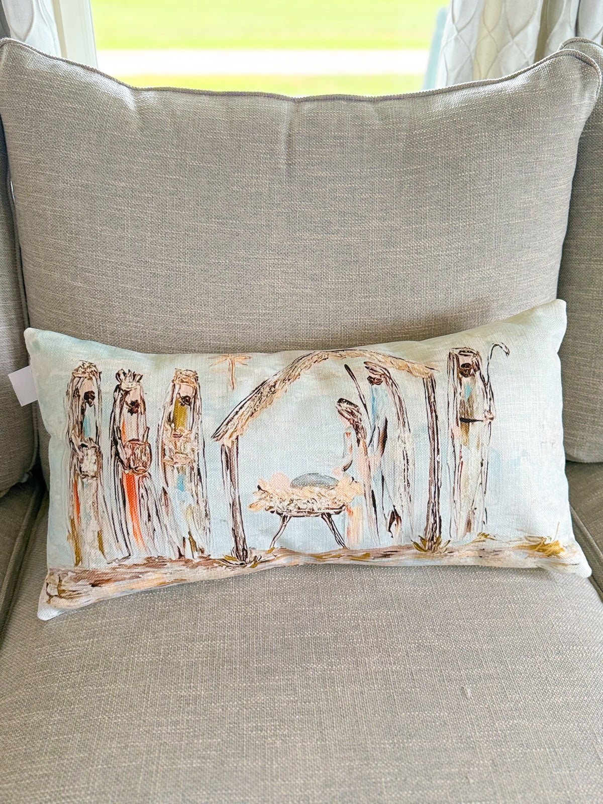 Adore Him Nativity with Wisemen Scene Lumbar