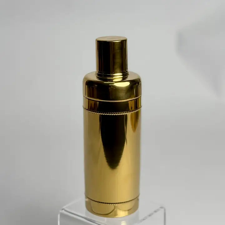 Beaded Gold Cocktail Shaker