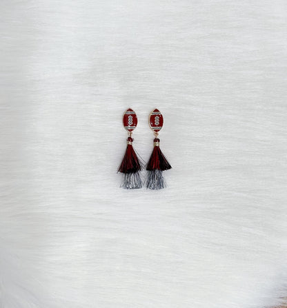 Football Fringe Earrings