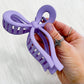 Matte Pastel Bow Shaped Hair Claw