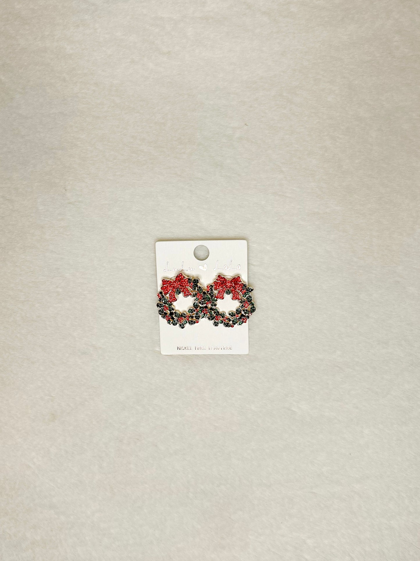 Tinsel Twist Wreath Earrings