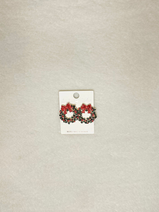 Tinsel Twist Wreath Earrings