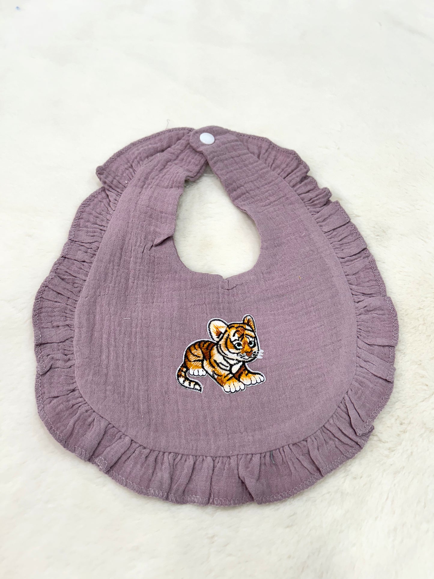 Born To Be A Tiger Ruffle Bib