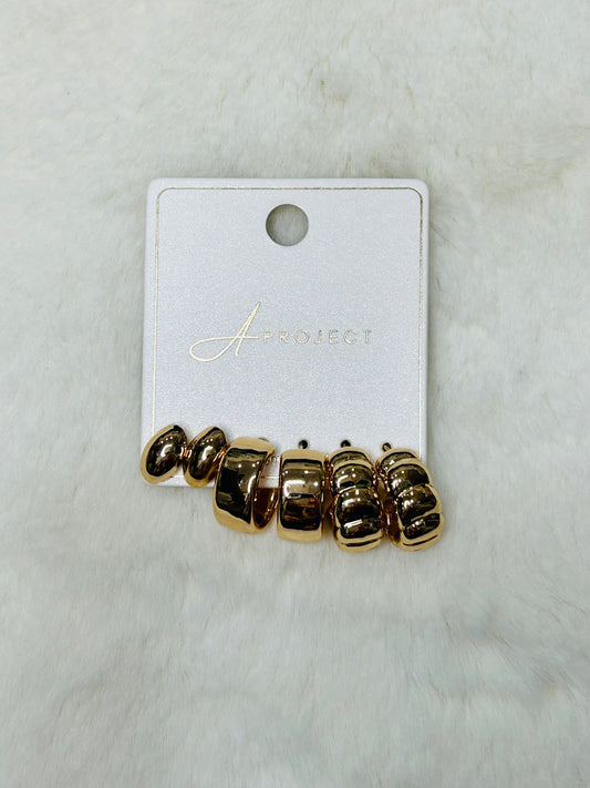 Basically the Best Every Day Gold Hoop Mix Earrings Pack