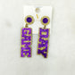 Glitter Game Day Dangle Earrings