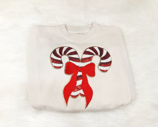 Patch- Candy Cane Bow