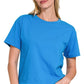CT-3317Y Cotton Crew Neck Short Sleeve Cropped T-shirt