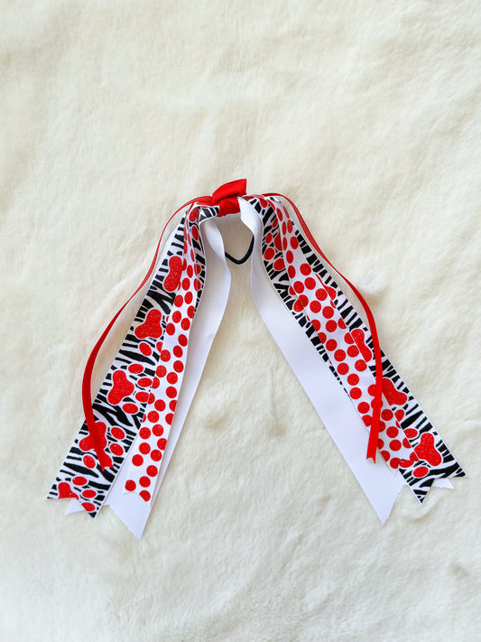 School Pride Red/White/Black Streamer