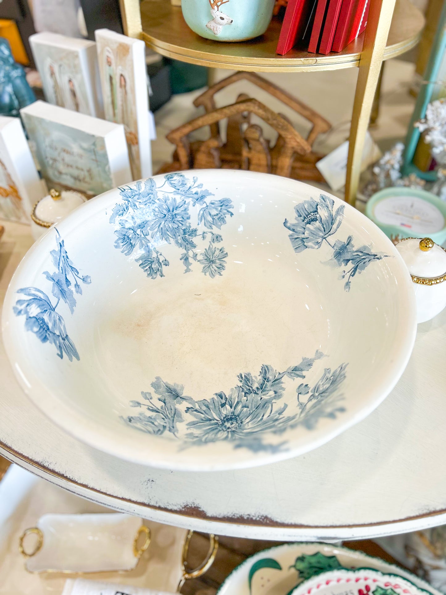 Blackberry Blue Glass Bowl