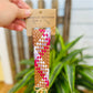 Leather Woven Wristlet Keychain