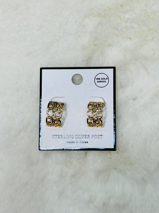 Juliet Unique Gold Hoop Earrings