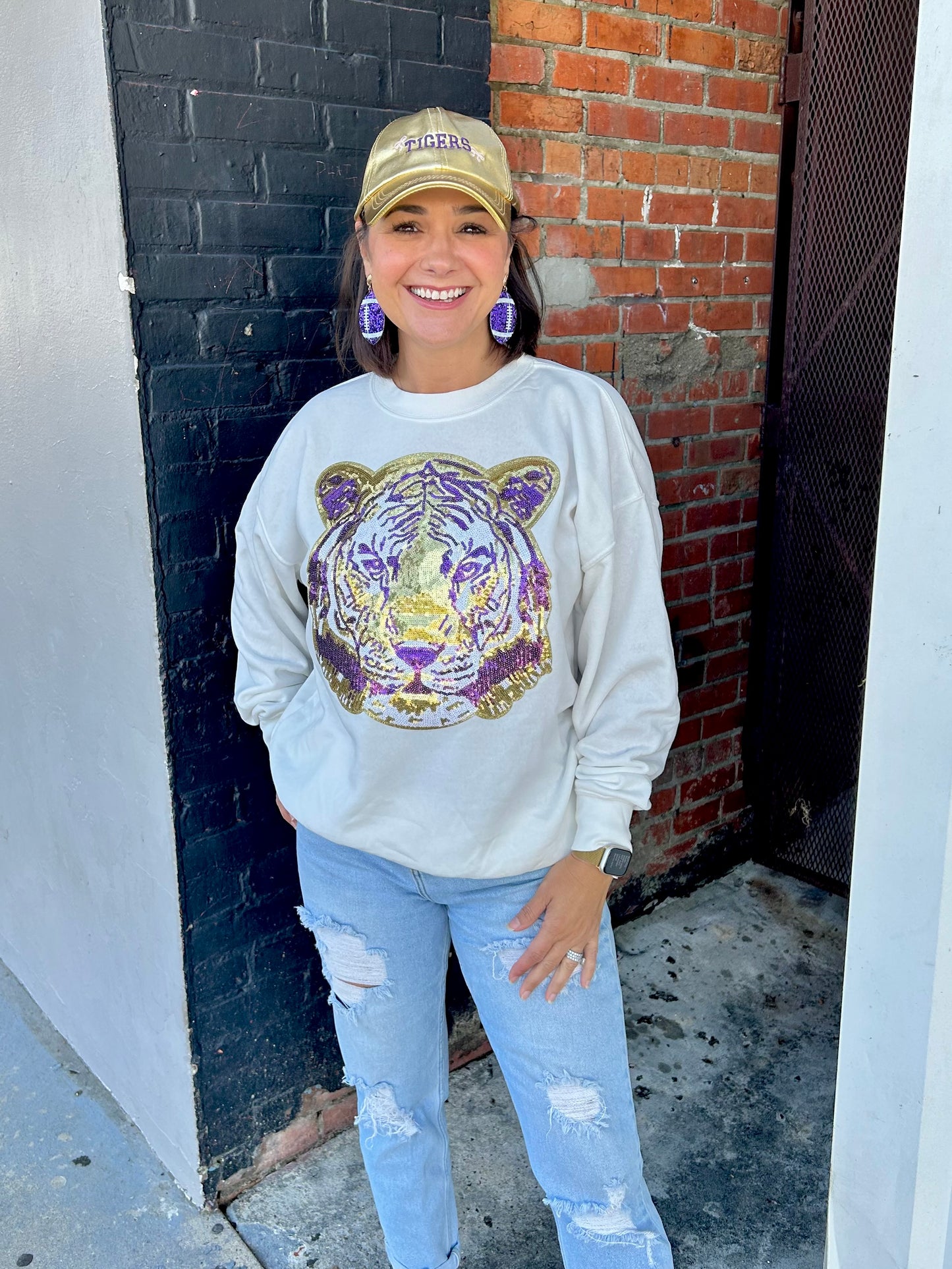 Tiger Glam Boyfriend Sweatshirt