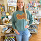 Sequin Thankful Sweatshirt- Teal