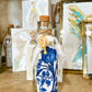Vintage Mary Holy Water Container with Cross