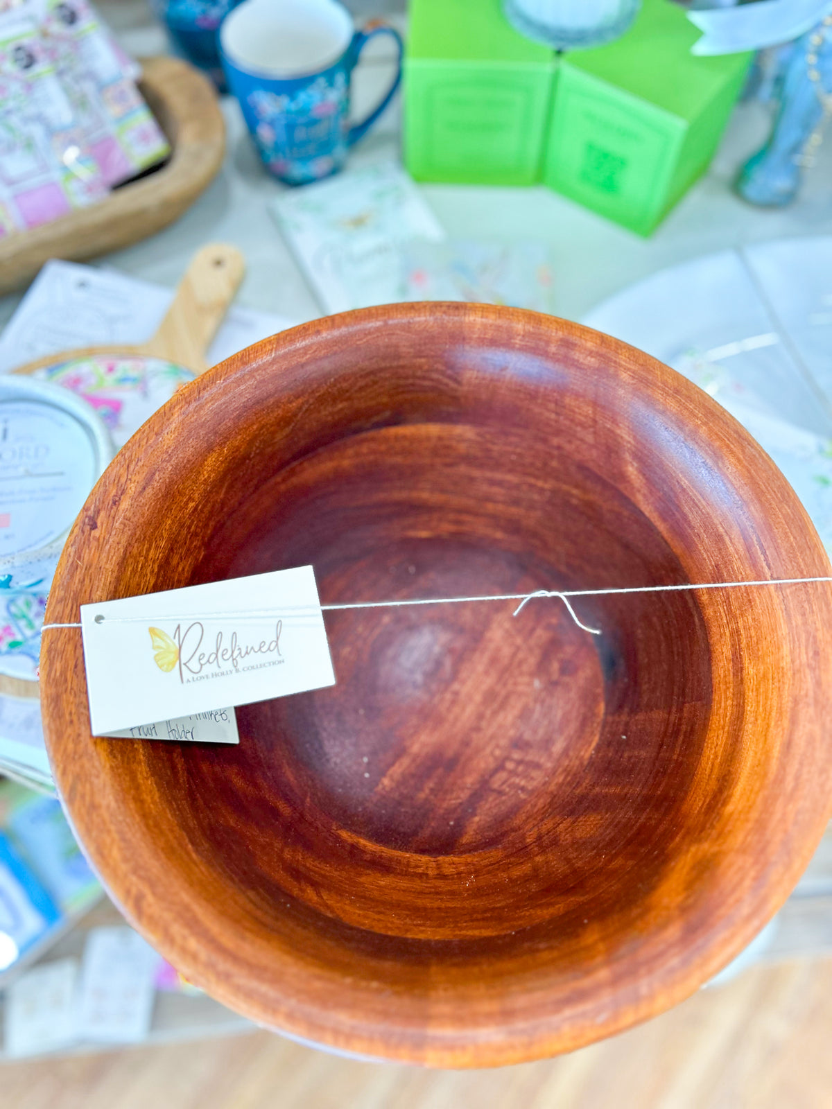 Large Dark Wood Bowl