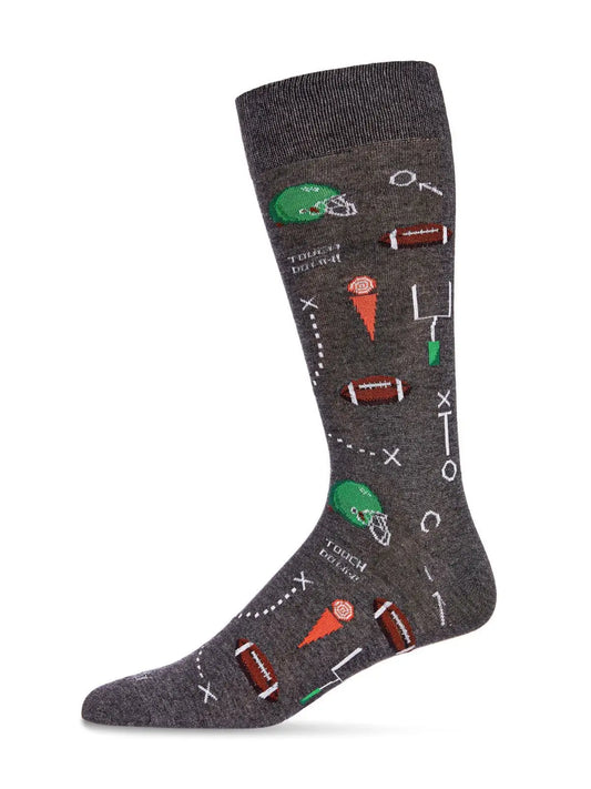 Men's Grey Ready For Some Football Crew Socks