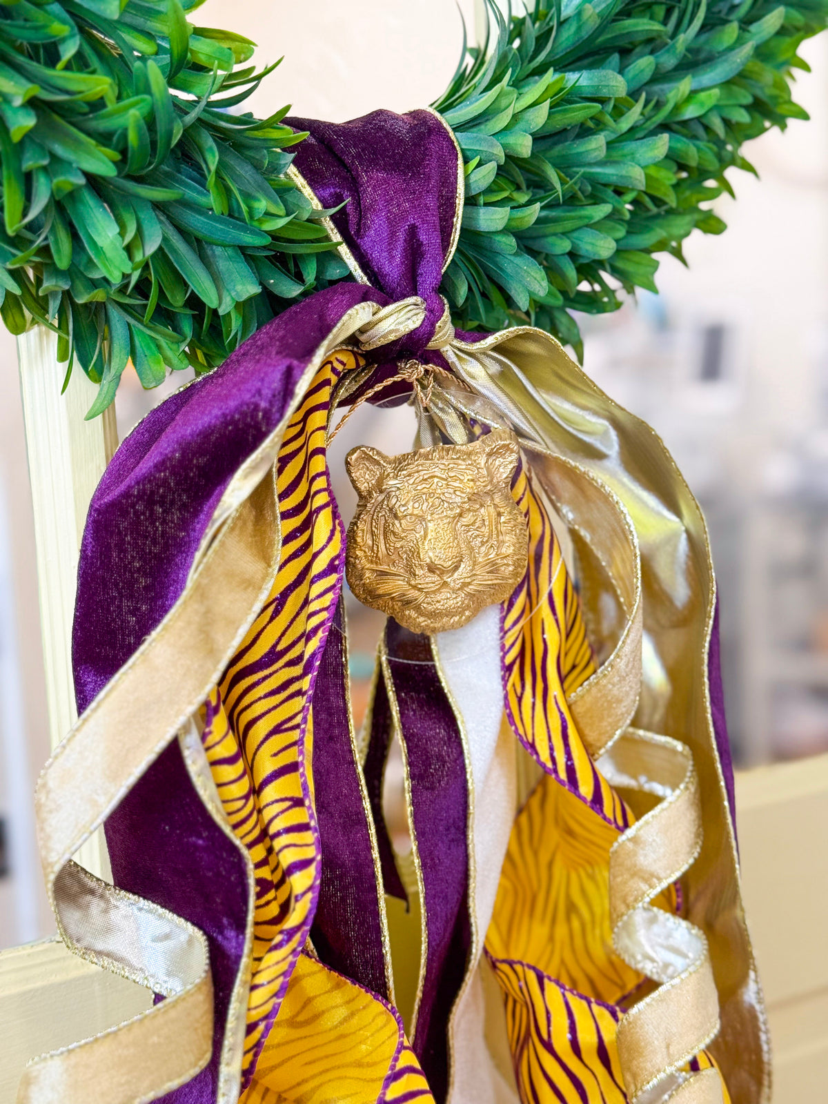 Tiger Strip Wreath Tails/ Streamer Style