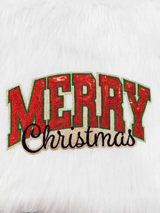 Patch- Block And Script Merry Christmas