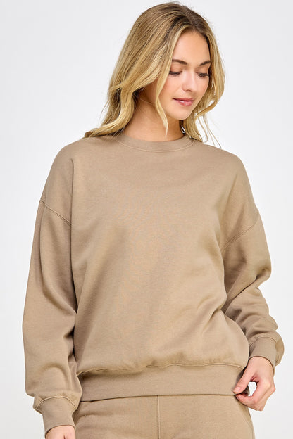 Relaxed Fit Crewneck Sweatshirt- T050