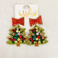 Ornaments & Magic Beaded Christmas Tree Earrings