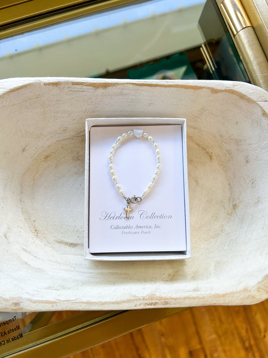 Stella’s Pearl Cross of Hope Baby Bracelet