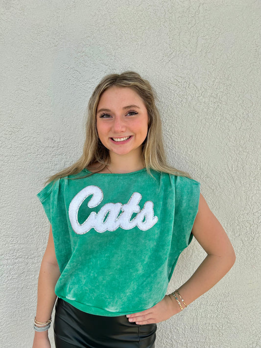 Cats Friday Night Lights Cap Sleeve Top