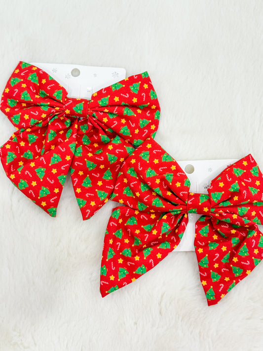 Christmas Hair Bow- Christmas Tree 1