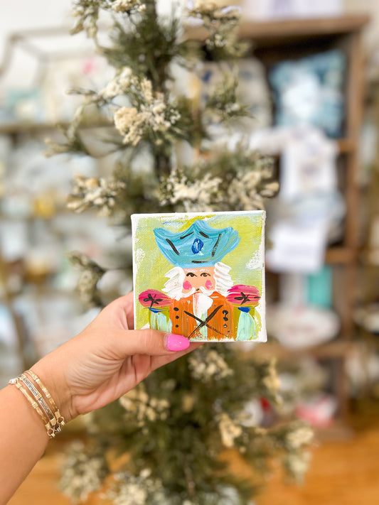 Sage- 4x4 Nutcracker at the North Pole Canvas Painting