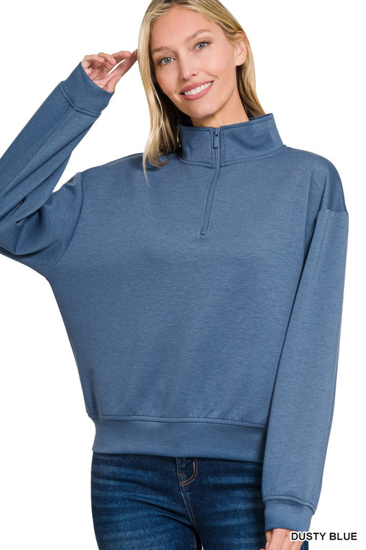 Scuba Pullover Half Zip Sweatshirts - 4071