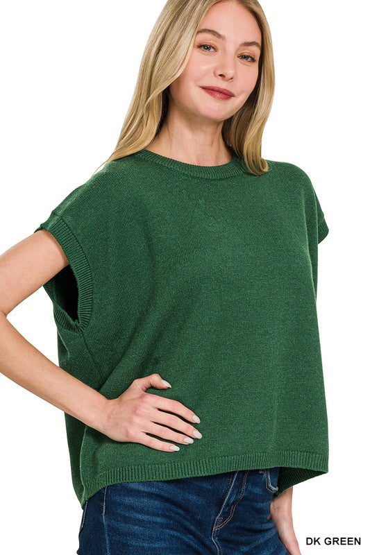 Oversized Viscose Sweater Vest