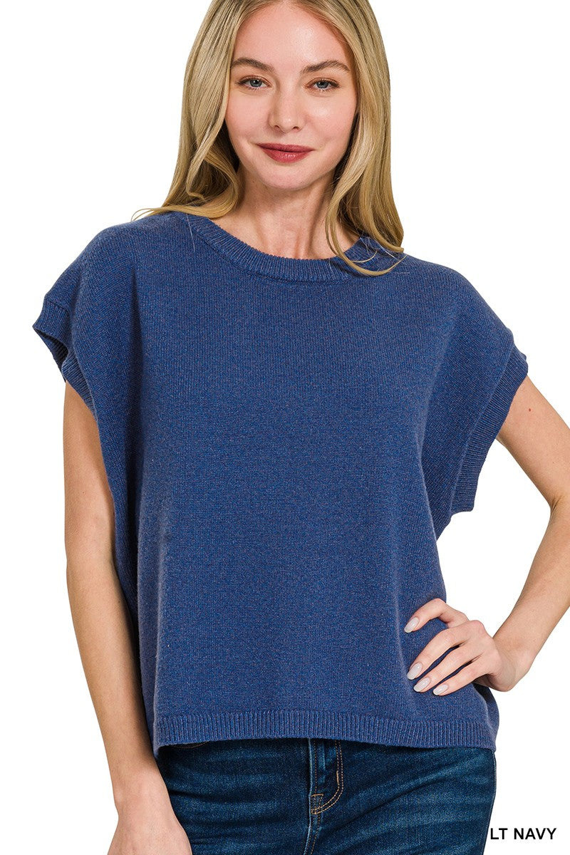 Oversized Viscose Sweater Vest
