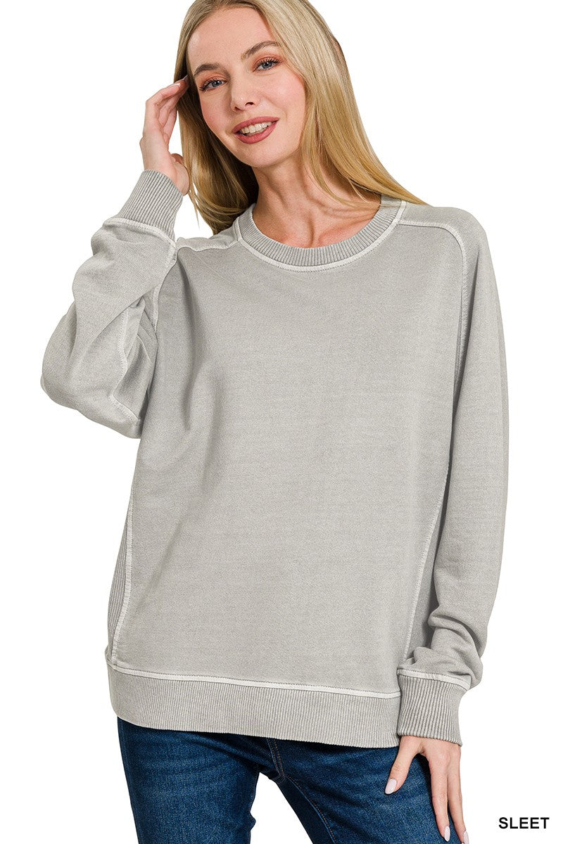 French Terry Pigment Dye Pullover