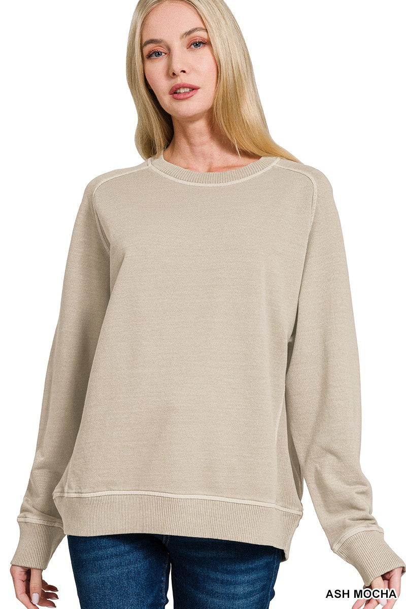 French Terry Pigment Dye Pullover