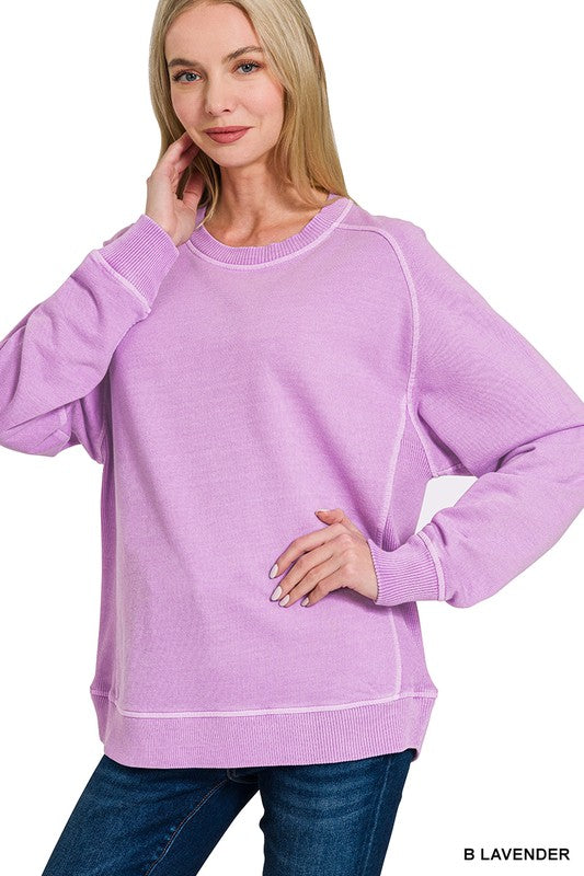 French Terry Pigment Dye Pullover