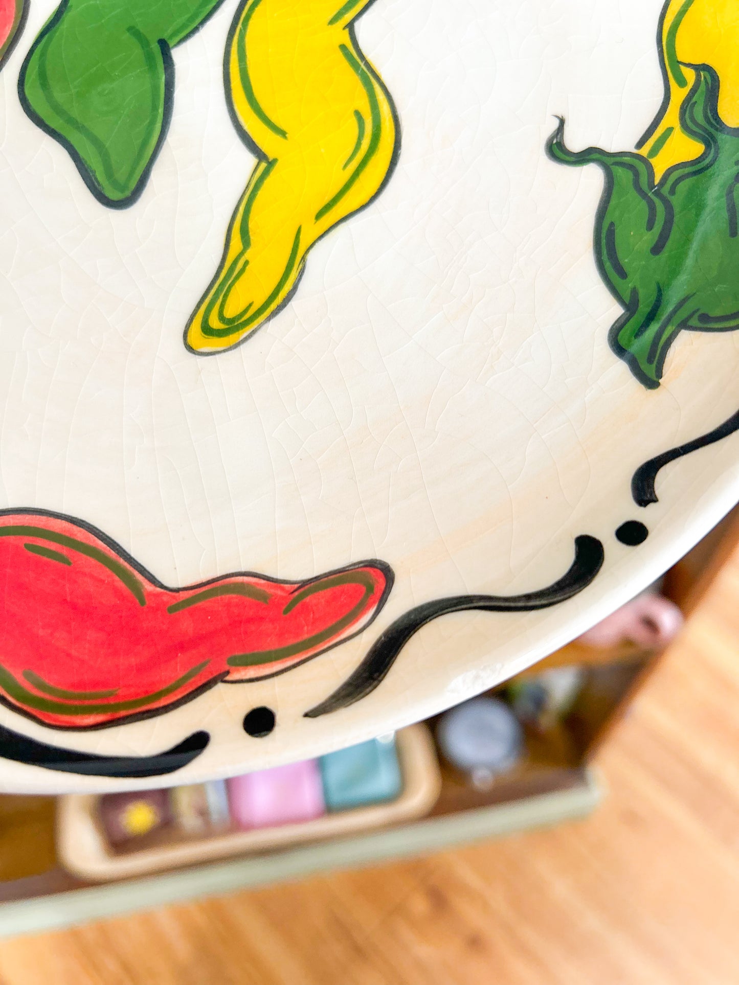 Painted Chili Pepper Plate