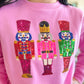 Sequin Nutcracker Trio Sweatshirt- Bubblegum Pink
