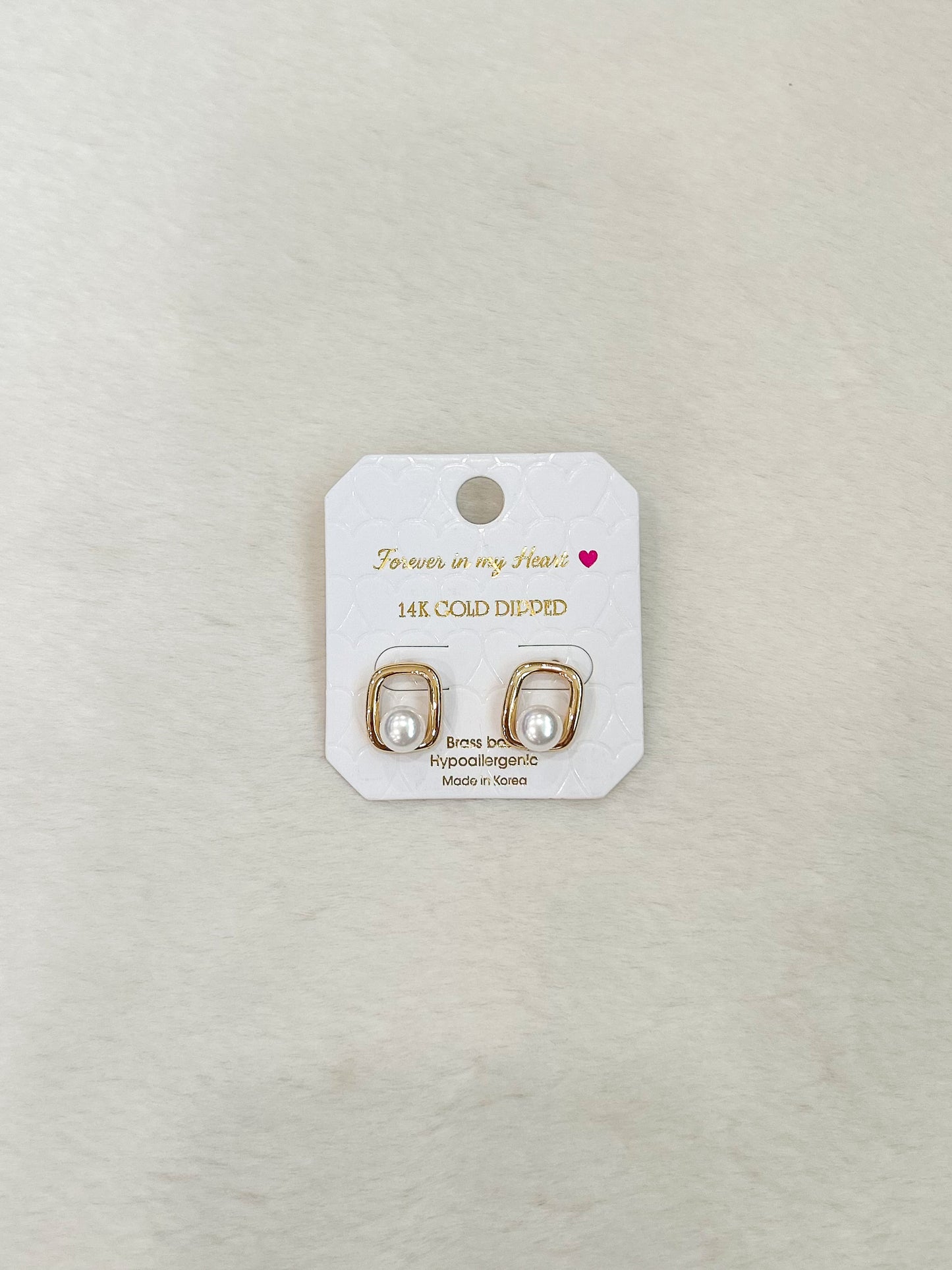 Forever in my Heart Leighton Gold and Pearl Earrings