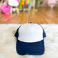 Two Tone Mesh Back High Crown Foam Trucker Hat