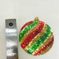 Patch-Sequin Red Gold Green Ornament